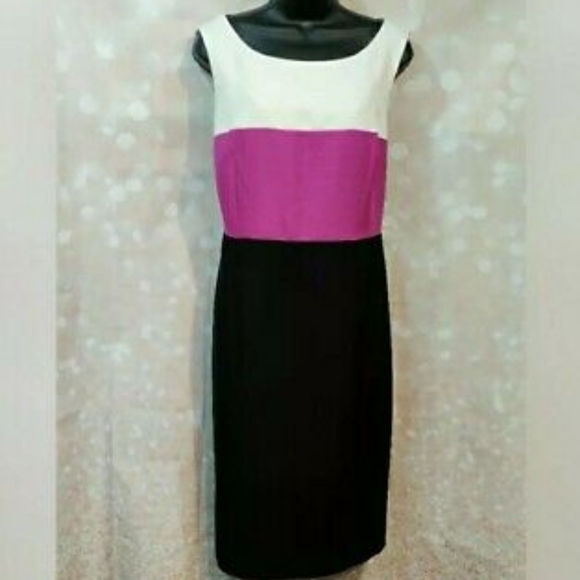 Evan Picone black label color block dress - Picture 1 of 4